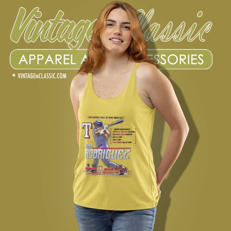 Texas Rangers Shirt Ivan Rodriguez 2017 Hall Of Fame Tank Top Racerback Texas Rangers Shirt Ivan Rodriguez 2017 Hall Of Fame Tank Top Racerback