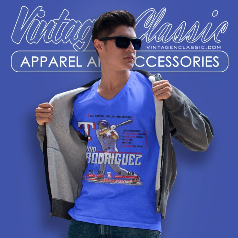 Texas Rangers Shirt Ivan Rodriguez 2017 Hall Of Fame V Neck TShirt Texas Rangers Shirt Ivan Rodriguez 2017 Hall Of Fame V Neck TShirt