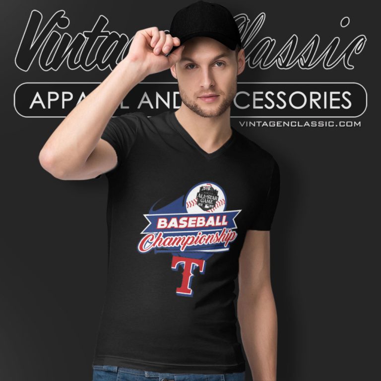 Texas Rangers Shirt Seattle All Star Game 2023 Baseball Championship Logo V Neck TShirt Texas Rangers Shirt Seattle All Star Game 2023 Baseball Championship Logo V Neck TShirt