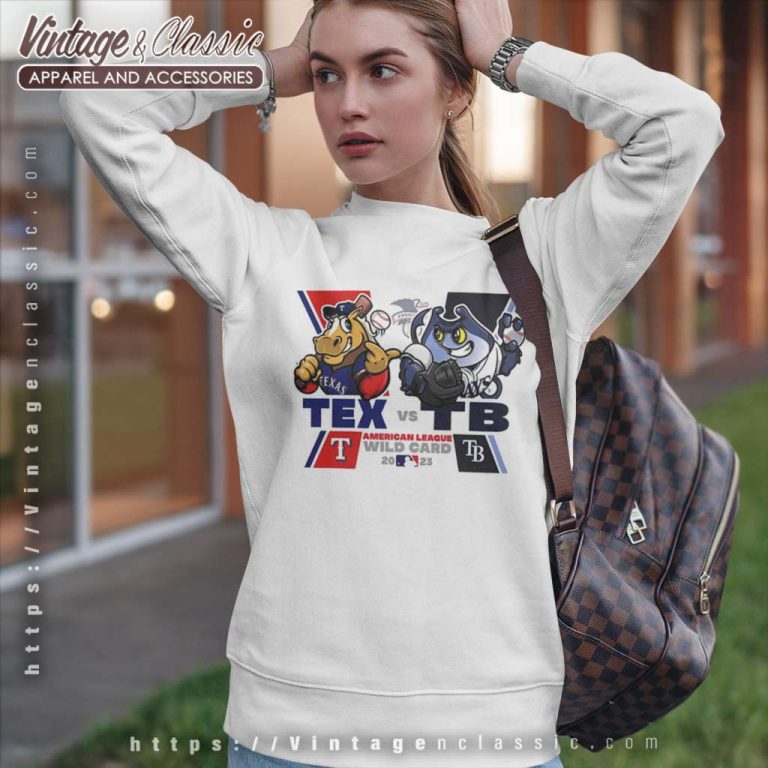 Texas Rangers Shirt Texas Rangers Vs Tampa Bay Rays Mascot American Sweatshirt Texas Rangers Shirt Texas Rangers Vs Tampa Bay Rays Mascot American Sweatshirt