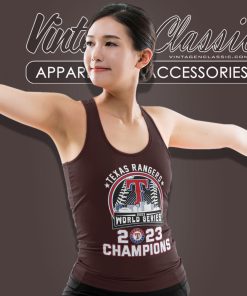 Texas Rangers Skyline 2023 World Series Champions Tank Top Racerback