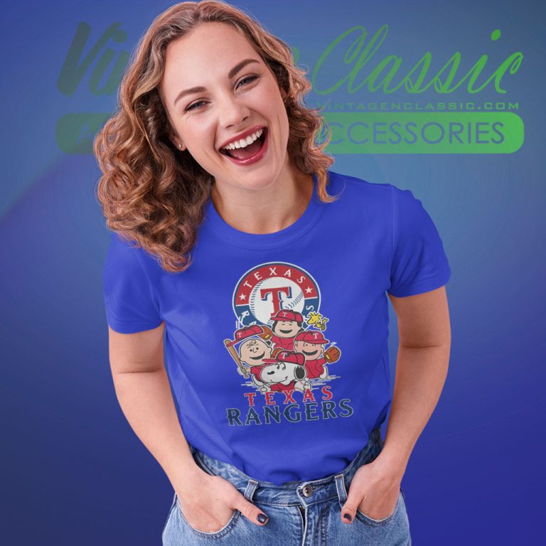 Texas Rangers Snoopy The Peanuts Women T Shirt Texas Rangers Snoopy The Peanuts Women T Shirt
