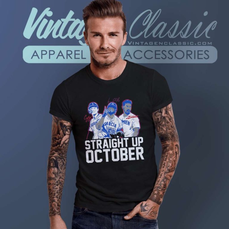 Texas Rangers Straight Up October Signatures T Shirt Texas Rangers Straight Up October Signatures T Shirt