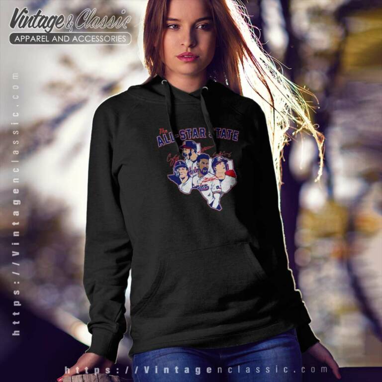 Texas Rangers The All Star State Signatures Hoodie Texas Rangers The All Star State Signatures Hoodie