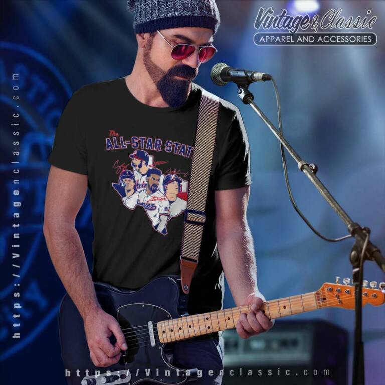 Texas Rangers The All Star State Signatures T Shirt Texas Rangers The All Star State Signatures T Shirt