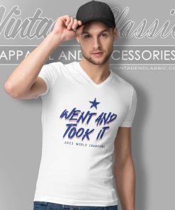 Texas Rangers Went And Took It 2023 Champions V Neck TShirt