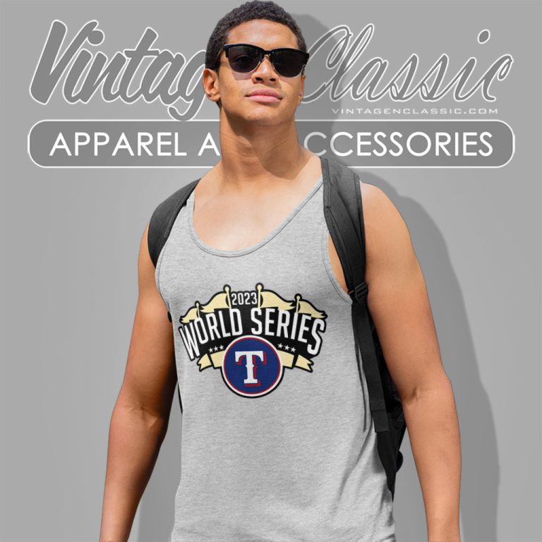 Texas Rangers World Series American League Champions 2023 Tank Top Racerback Texas Rangers World Series American League Champions 2023 Tank Top Racerback