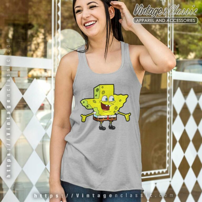 Texas Spongebob Tank Top Racerback Texas Spongebob Tank Top Racerback