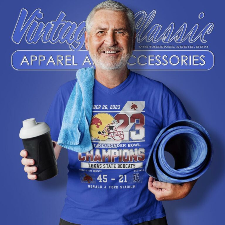 Texas State Bobcats First Responder Bowl Champions 2023 45 21 Rice Owls V Neck TShirt Texas State Bobcats First Responder Bowl Champions 2023 45 21 Rice Owls V Neck TShirt