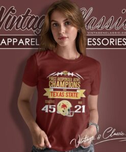 Texas State Bobcats First Responder Bowl Champions 2023 Win Rice Owls 45 21 Women T Shirt