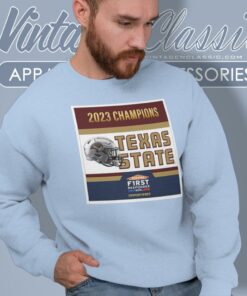 Texas State Bobcats Football 2023 First Responder Bowl Champions Sweatshirt