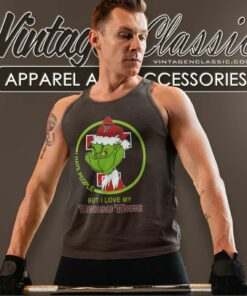 Texas Tech Red Raiders Ncaa Christmas Grinch Shirt I Hate People But I Love My Texas Tech Tank Top Racerback