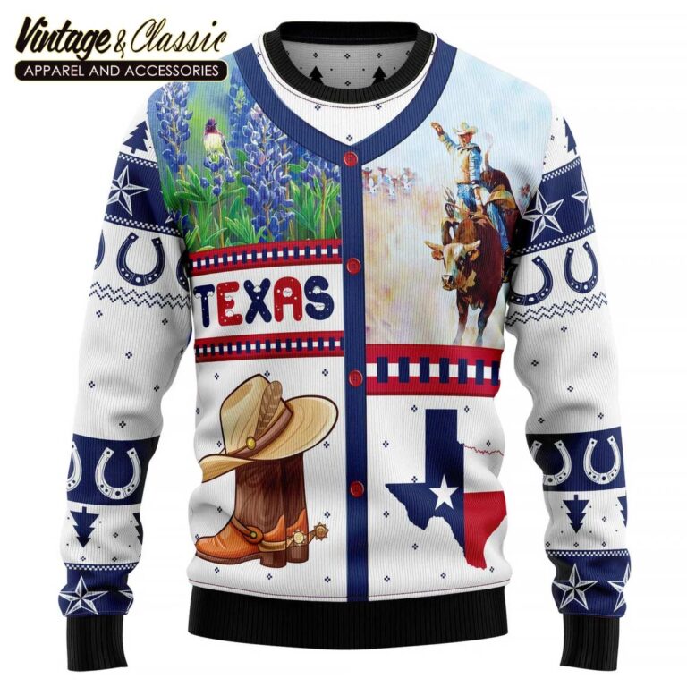 Texas Ugly Christmas Sweater Sweatshirt front Texas Ugly Christmas Sweater Sweatshirt front