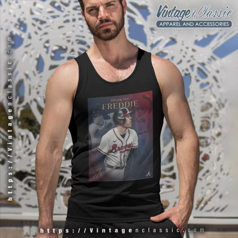 Thank You Freddie Freeman Atlanta Braves Signature Tank Top Racerback Thank You Freddie Freeman Atlanta Braves Signature Tank Top Racerback