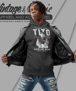 Thank You Tito Cleveland Indians 2013 Present Signature Hoodie
