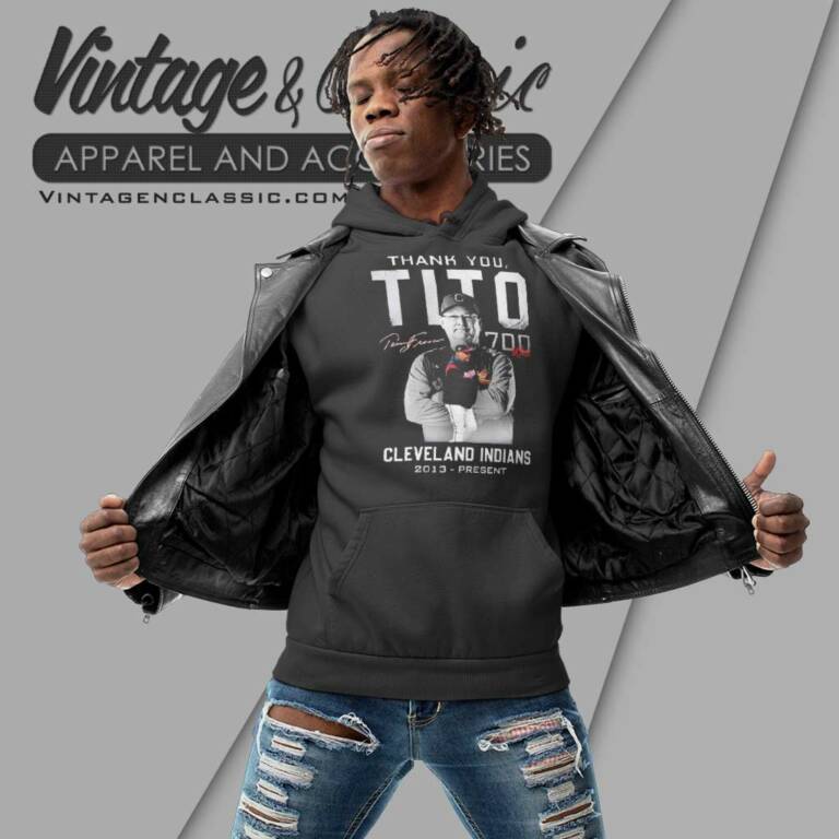 Thank You Tito Cleveland Indians 2013 Present Signature Hoodie Thank You Tito Cleveland Indians 2013 Present Signature Hoodie