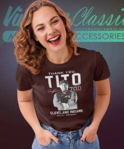 Thank You Tito Cleveland Indians 2013 Present Signature Women TShirt