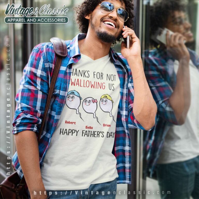 Thanks For Not Swallowing Us Fathers Day V Neck TShirt Thanks For Not Swallowing Us Fathers Day V Neck TShirt