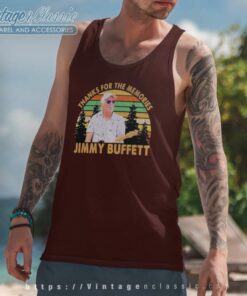Thanks For The Memories Jimmy Buffett Tank Top Racerback