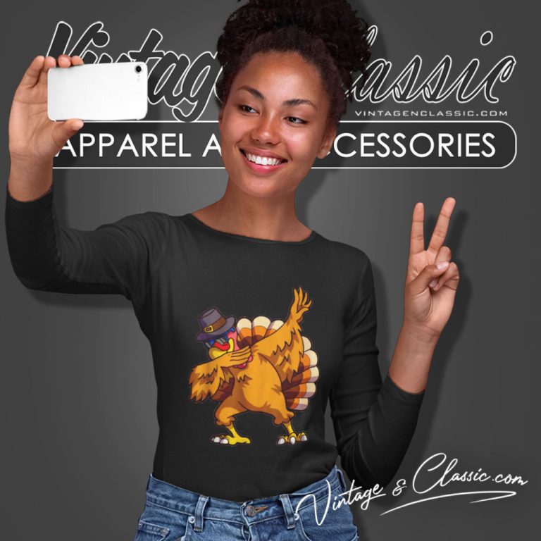 Thanksgiving Turkey Dabbing Long Sleeve Tee Thanksgiving Turkey Dabbing Long Sleeve Tee