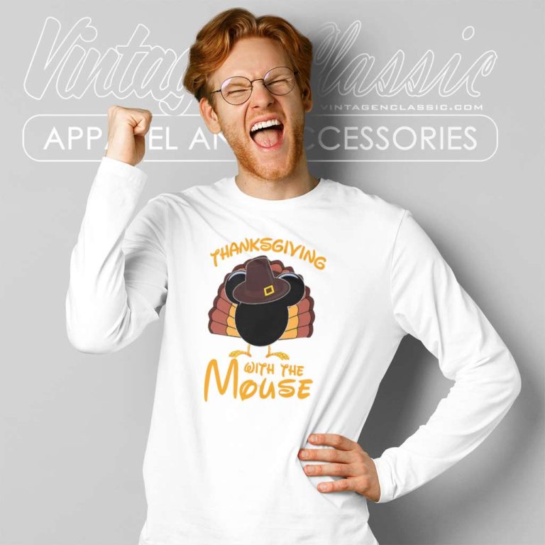Thanksgiving With The Mouse Long Sleeve Tee Thanksgiving With The Mouse Long Sleeve Tee