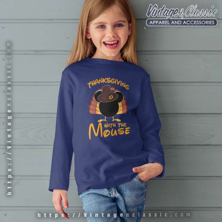 Thanksgiving With The Mouse kids Longsleeve Thanksgiving With The Mouse kids Longsleeve