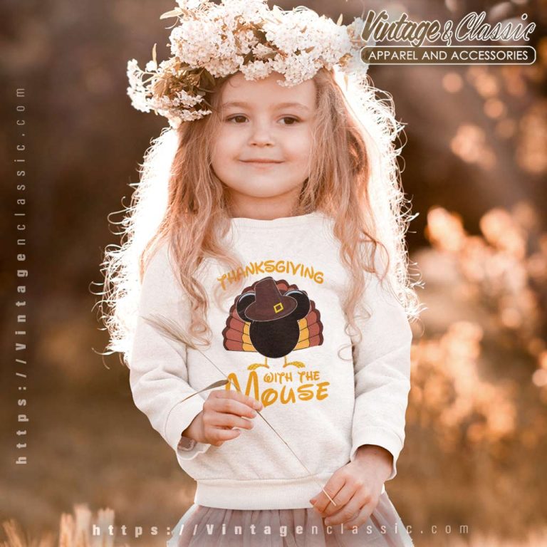 Thanksgiving With The Mouse kids Sweatshirt Thanksgiving With The Mouse kids Sweatshirt