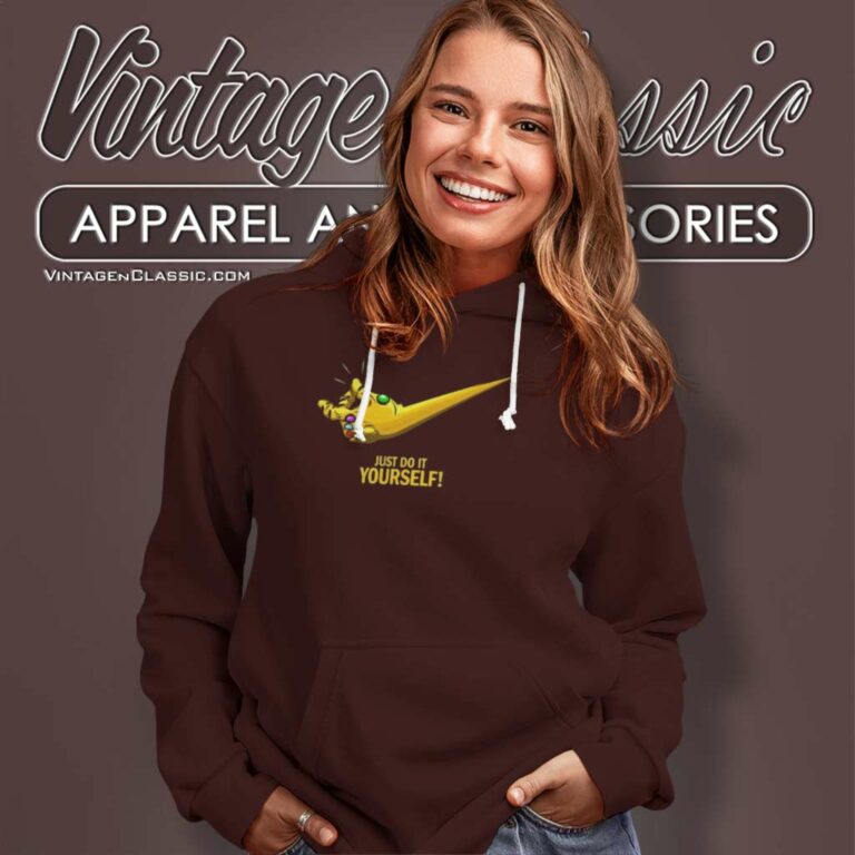 Thanos Snap Glove Avengers Nike Logo Hoodie Thanos Snap Glove Avengers Nike Logo Hoodie