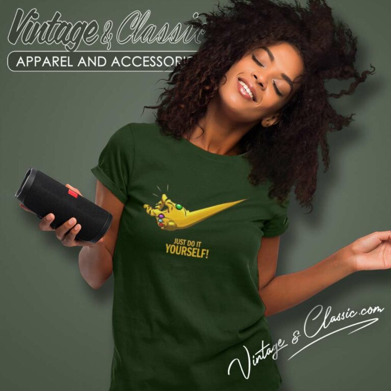 Thanos Snap Glove Avengers Nike Logo Women TShirt Thanos Snap Glove Avengers Nike Logo Women TShirt