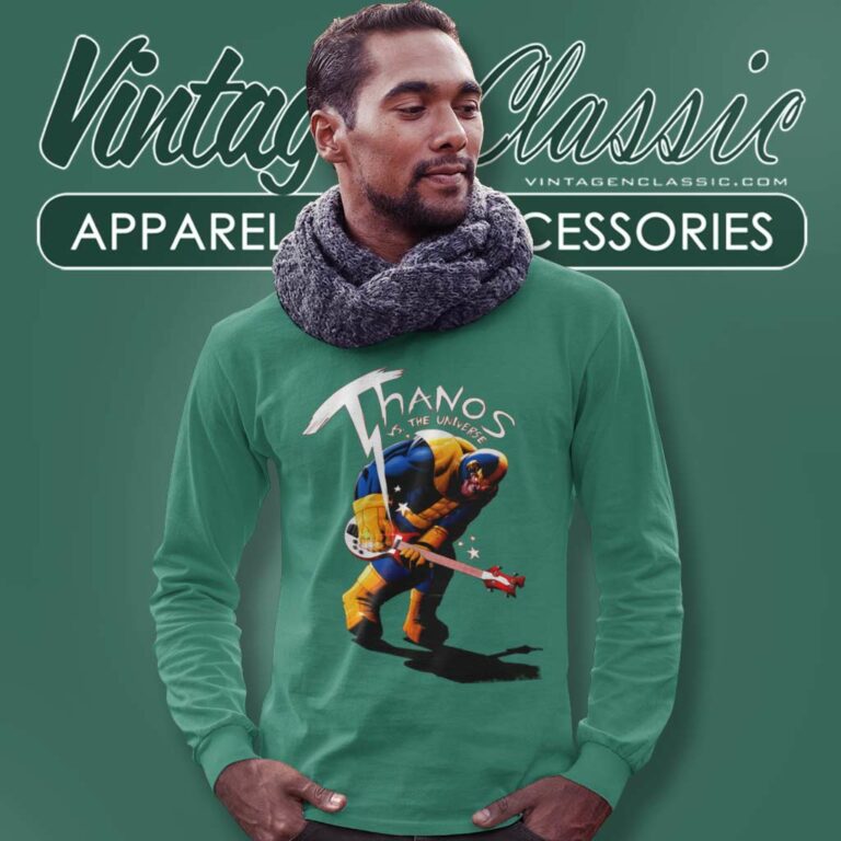 Thanos Vs The Universe Long Sleeve Tee Thanos Vs The Universe Long Sleeve Tee