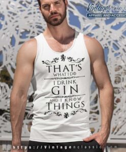 Thats What I Do I Drink Gin Tank Top Racerback