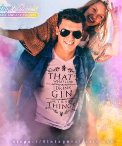Thats What I Do I Drink Gin V Neck TShirt