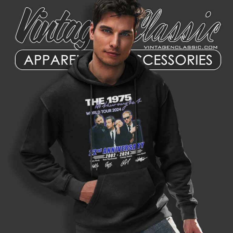 The 1975 Shirt World Tour 2024 22nd Anniversary 2002 2024 Signed Hoodie The 1975 Shirt World Tour 2024 22nd Anniversary 2002 2024 Signed Hoodie