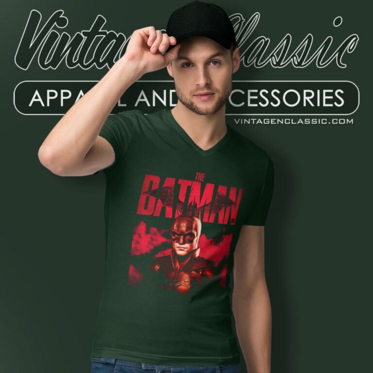 The Batman 2021 V Neck TShirt The Batman 2021 V Neck TShirt