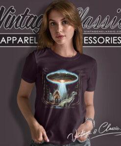 The Bigfoot Shirt Loch Ness And Alien Beamed Women T Shirt