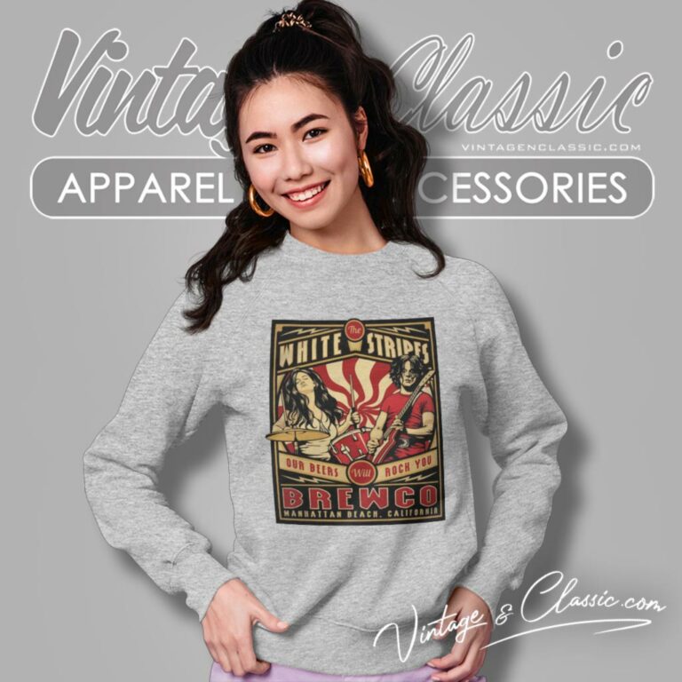 The Brewco White Stripes Our Beers Will Rock You Sweatshirt The Brewco White Stripes Our Beers Will Rock You Sweatshirt