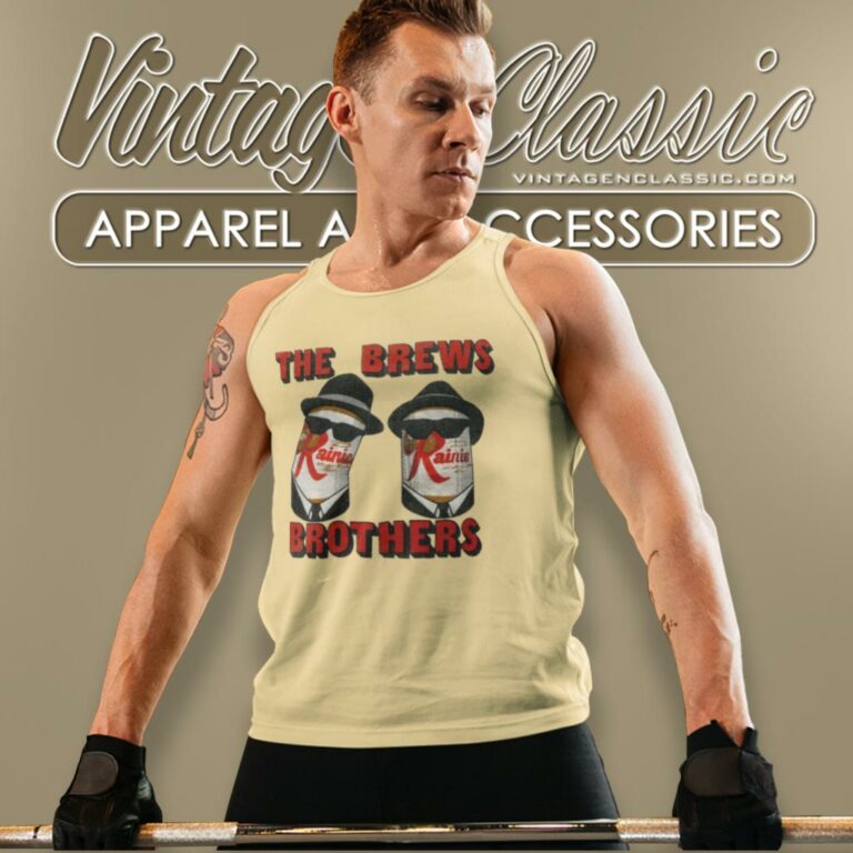 The Brews Brothers Rainier Beer Tank Top Racerback The Brews Brothers Rainier Beer Tank Top Racerback