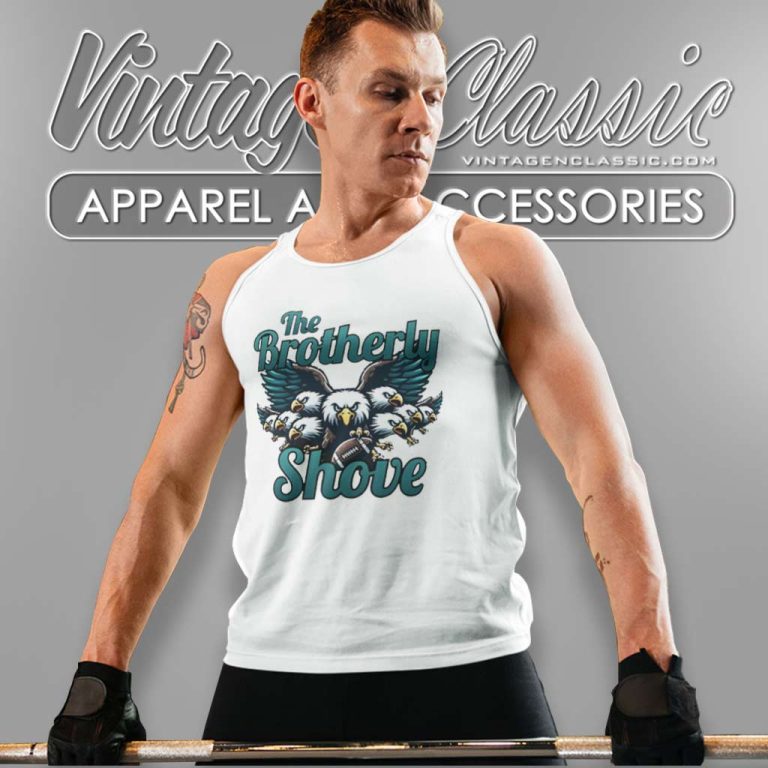 The Brotherly Shove Philadelphia Football Tank Top Racerback The Brotherly Shove Philadelphia Football Tank Top Racerback