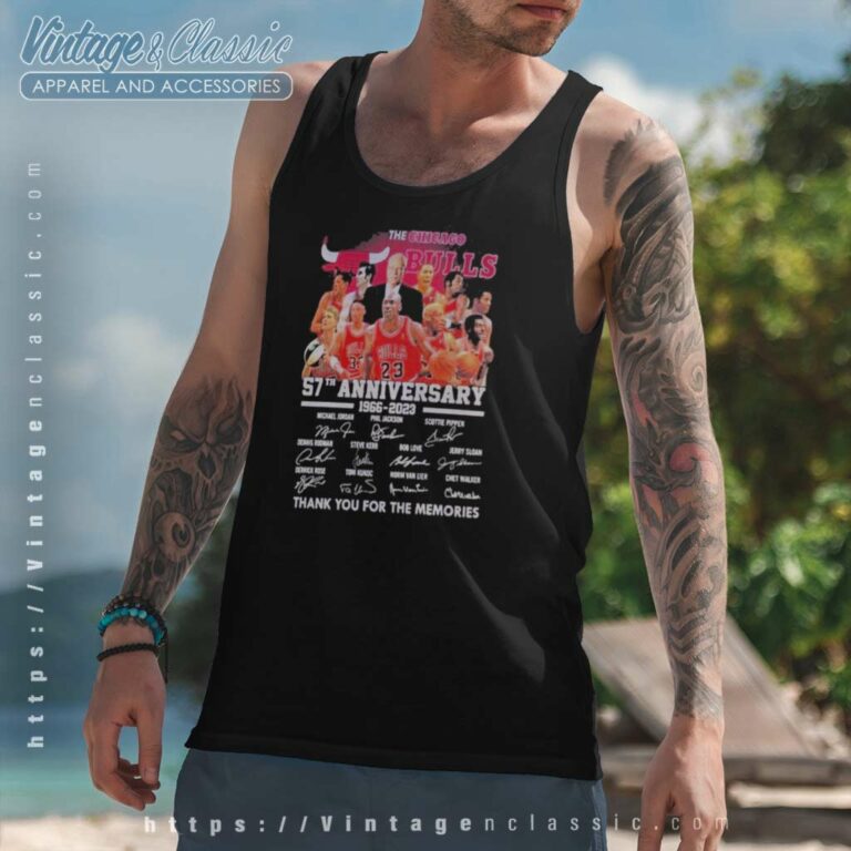The Chicago Bulls 57th Anniversary 1966 2023 Thank You For The Memories Tank Top Racerback 1 The Chicago Bulls 57th Anniversary 1966 2023 Thank You For The Memories Tank Top Racerback 1