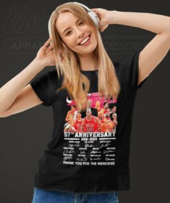 The Chicago Bulls 57th Anniversary 1966 2023 Thank You For The Memories Women TShirt 1