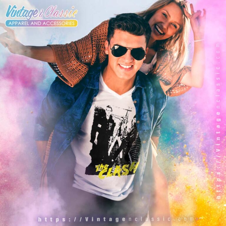 The Clash 1987 V Neck TShirt The Clash 1987 V Neck TShirt