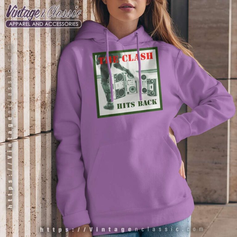 The Clash Album Cover Hits Back Hoodie The Clash Album Cover Hits Back Hoodie