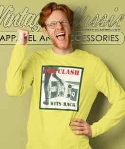The Clash Album Cover Hits Back Long Sleeve Tee