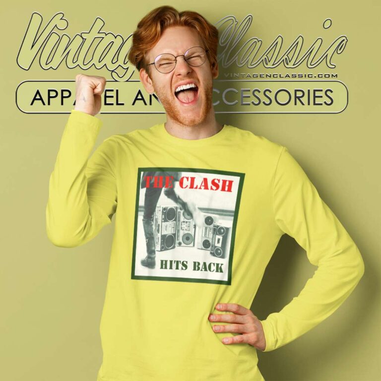 The Clash Album Cover Hits Back Long Sleeve Tee The Clash Album Cover Hits Back Long Sleeve Tee