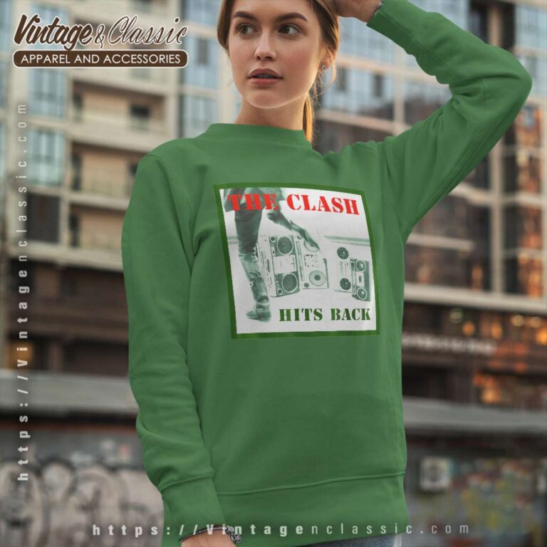 The Clash Album Cover Hits Back Sweatshirt The Clash Album Cover Hits Back Sweatshirt