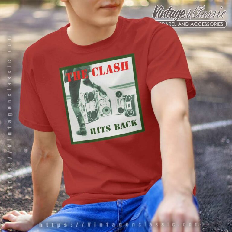 The Clash Album Cover Hits Back T Shirt The Clash Album Cover Hits Back T Shirt