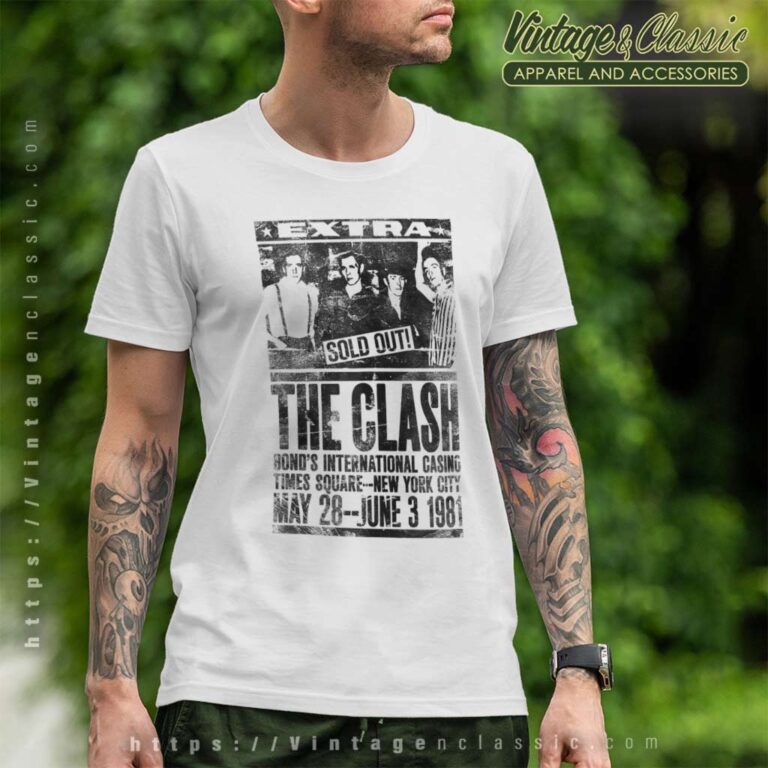 The Clash Bonds Flyer Poster T Shirt The Clash Bonds Flyer Poster T Shirt
