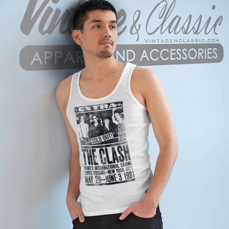The Clash Bonds Flyer Poster Tank Top Racerback The Clash Bonds Flyer Poster Tank Top Racerback