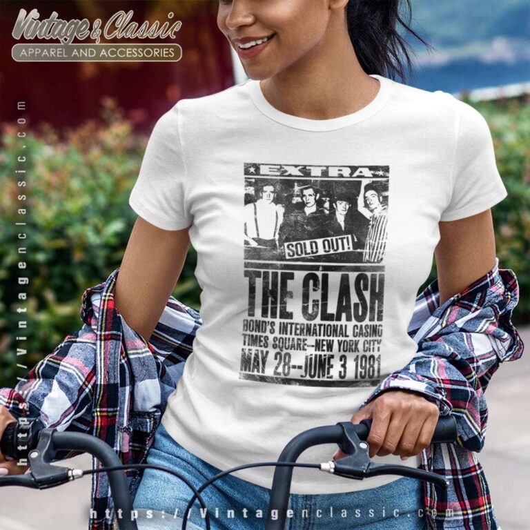 The Clash Bonds Flyer Poster Women TShirt The Clash Bonds Flyer Poster Women TShirt