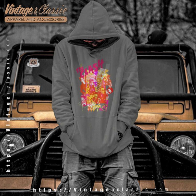 The Clash Collage Neon Hoodie The Clash Collage Neon Hoodie